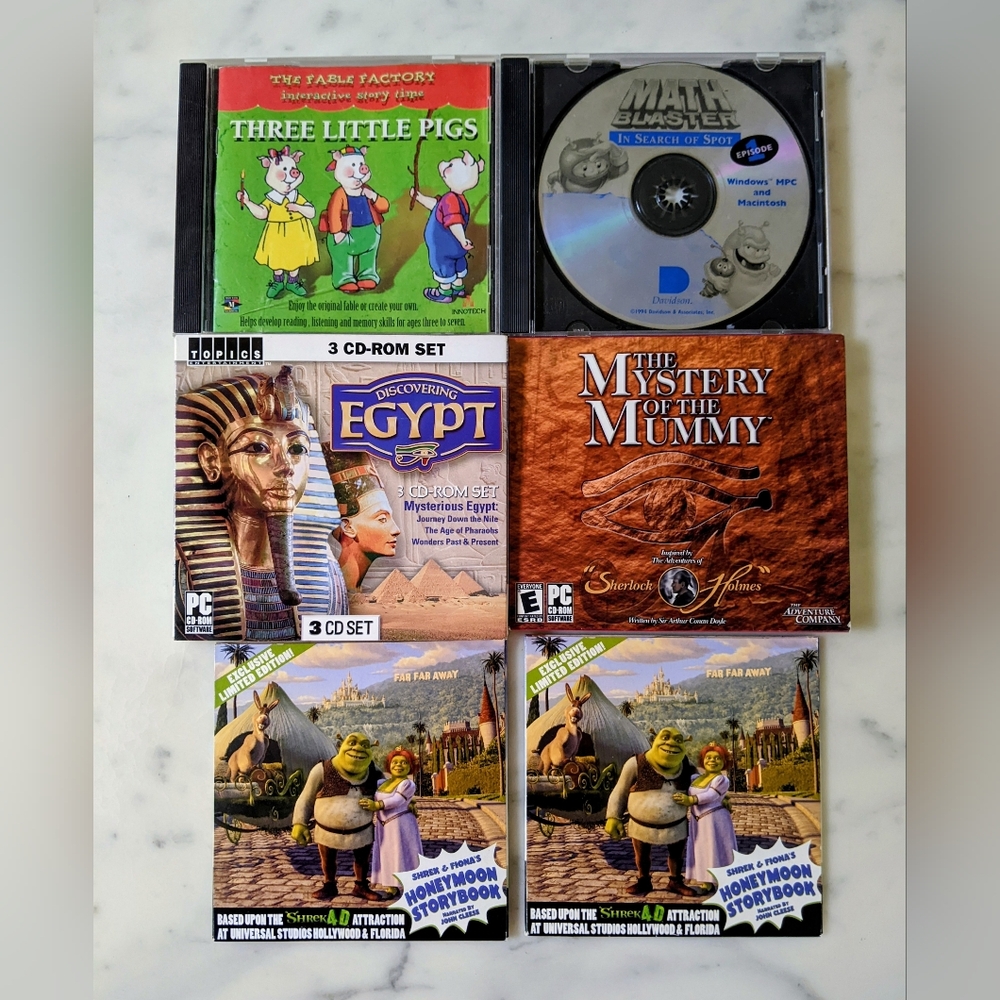 Set Of 6 PC CD-ROM Game Collection.